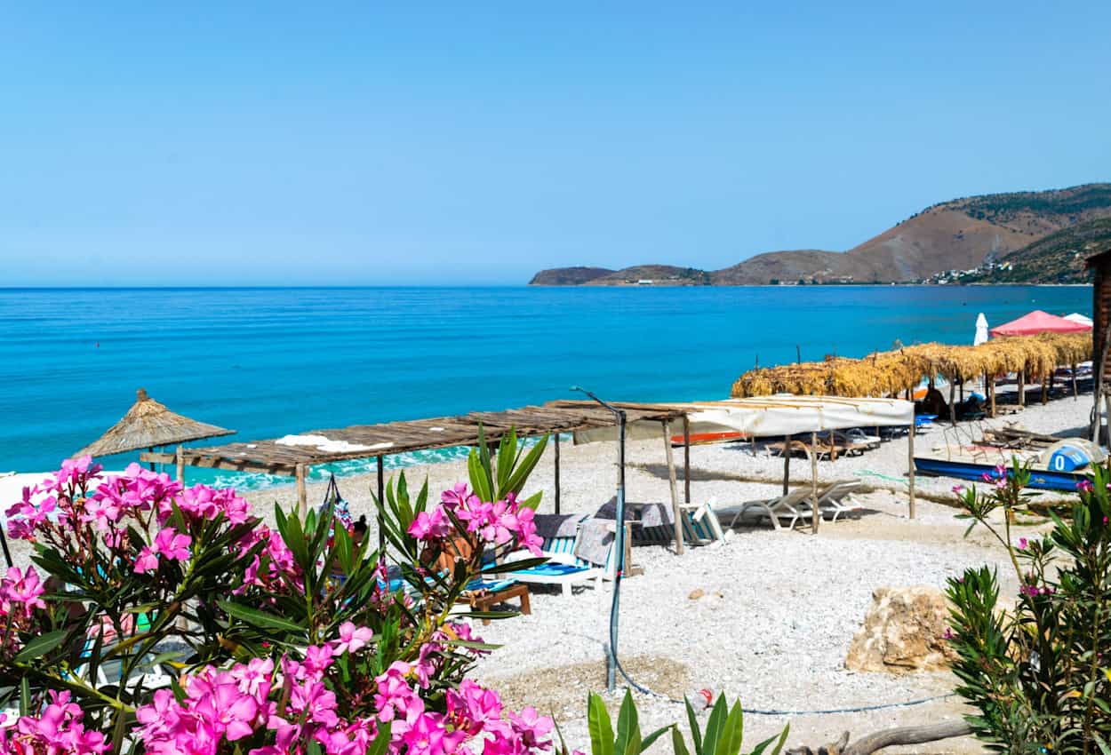 Queparo beach in Albania. Photo: shutterstock 2197453053