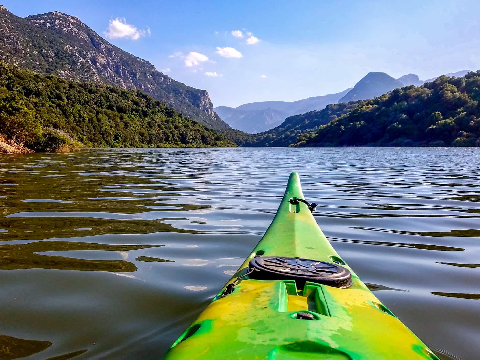 Kayaking Lake Cedrino, Sardinia