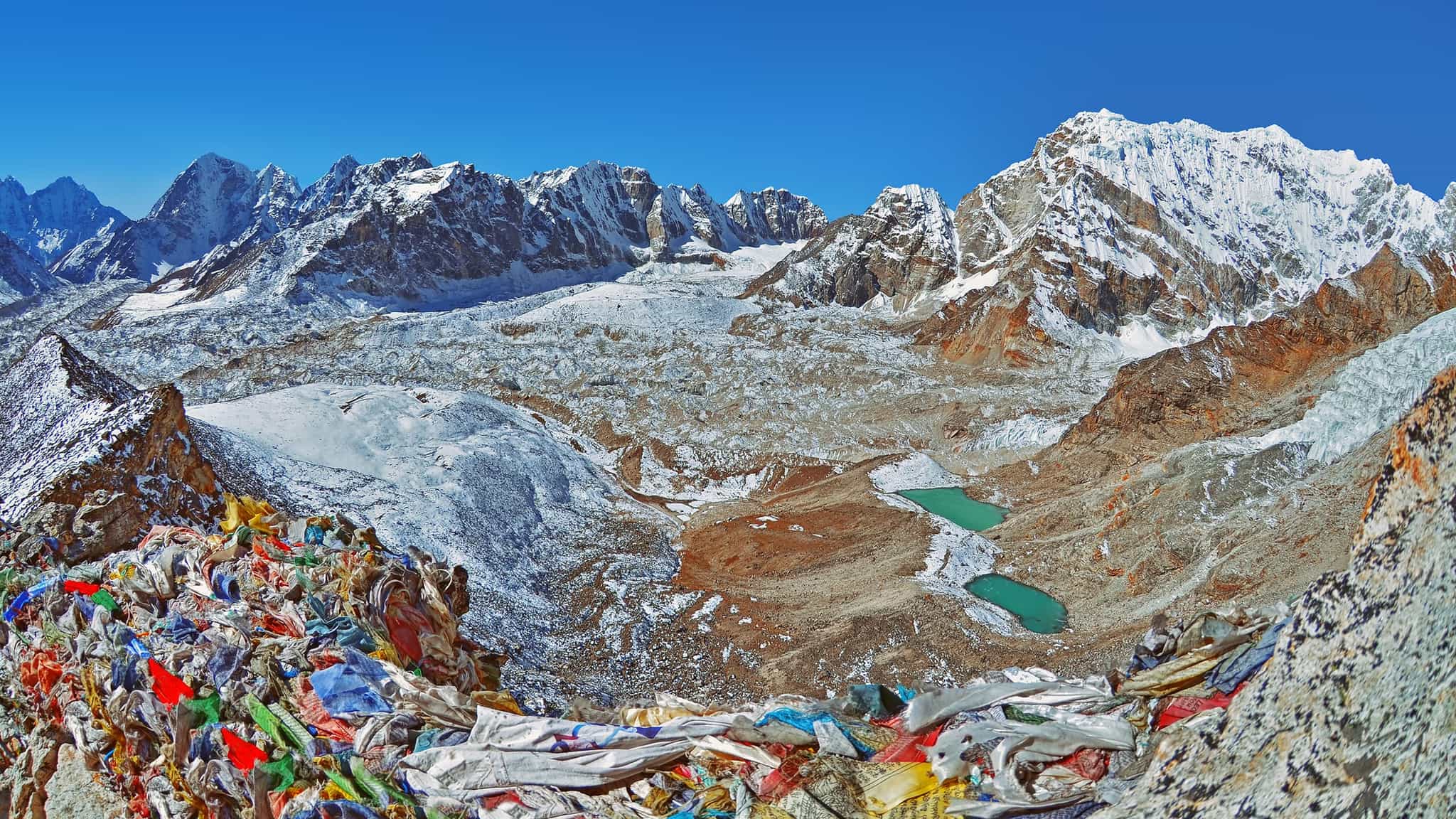 Panoramic view of himilayas from Kala Patthar