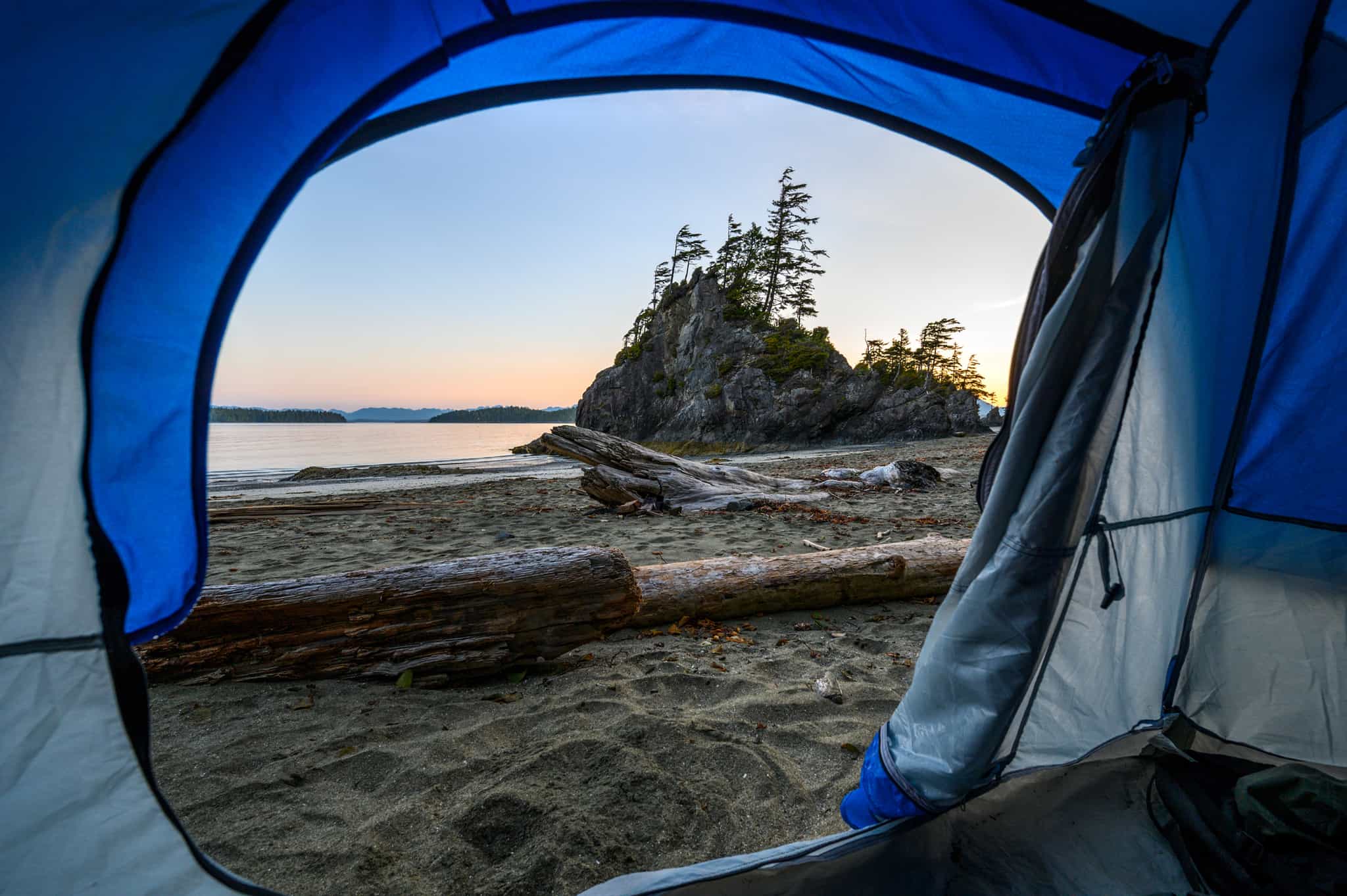 Camping in Tofino. Photo: GettyImages-1443131778