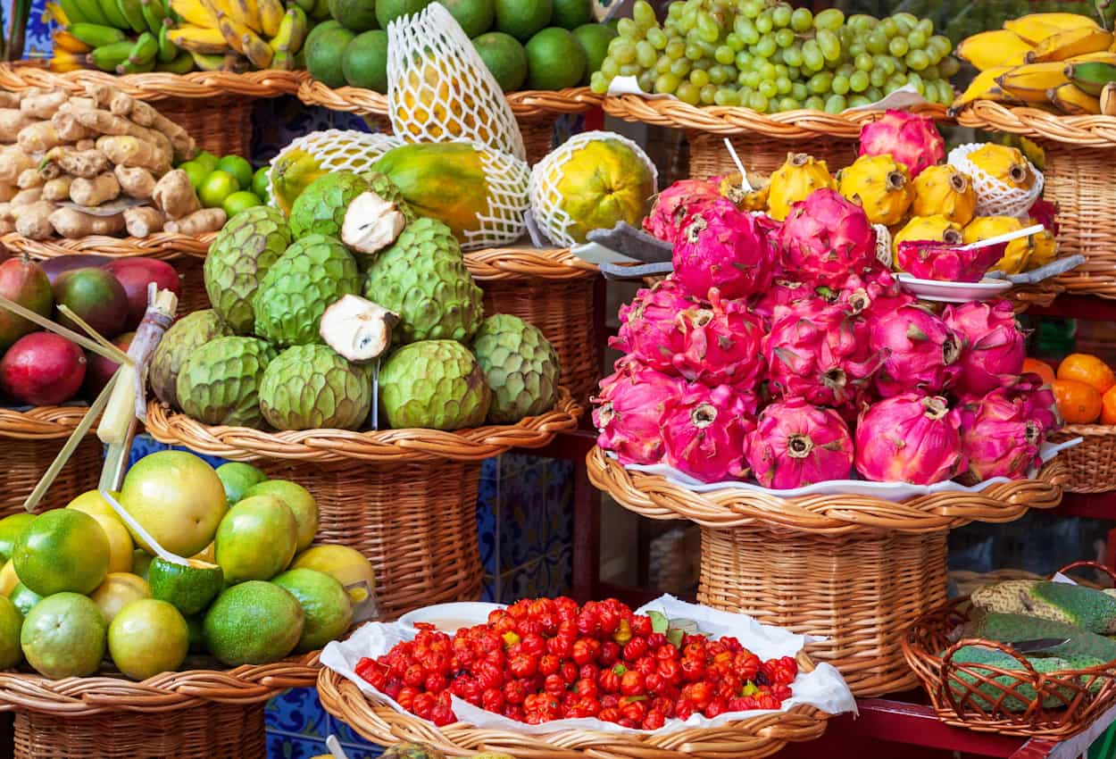 Tropical fruit, Madeira. Photo: shutterstock 2279629639