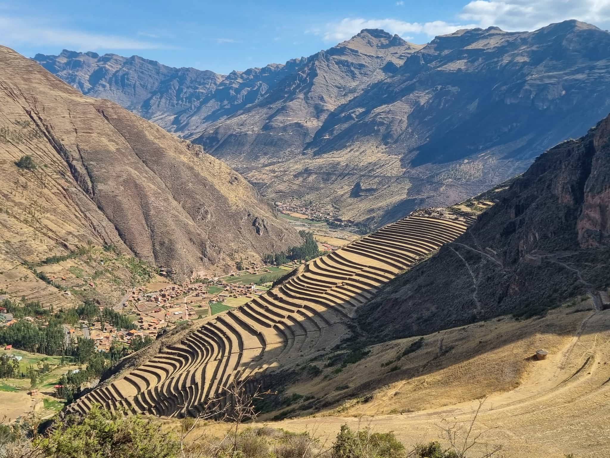 The ancient terraces of Pisac in Peru's Sacred Valley.