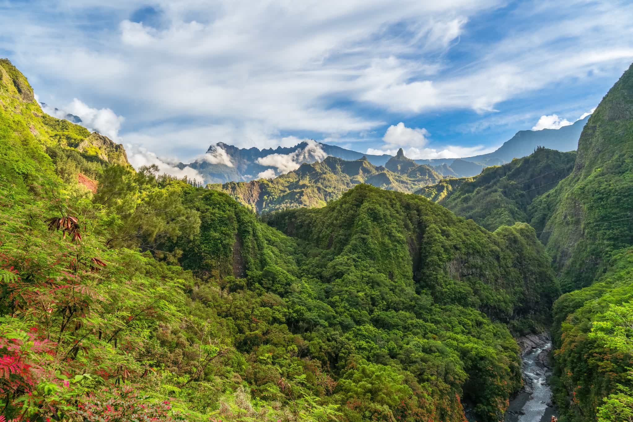 Cirque du Cilaos, Reunion. Photo: shutterstock_2349629847