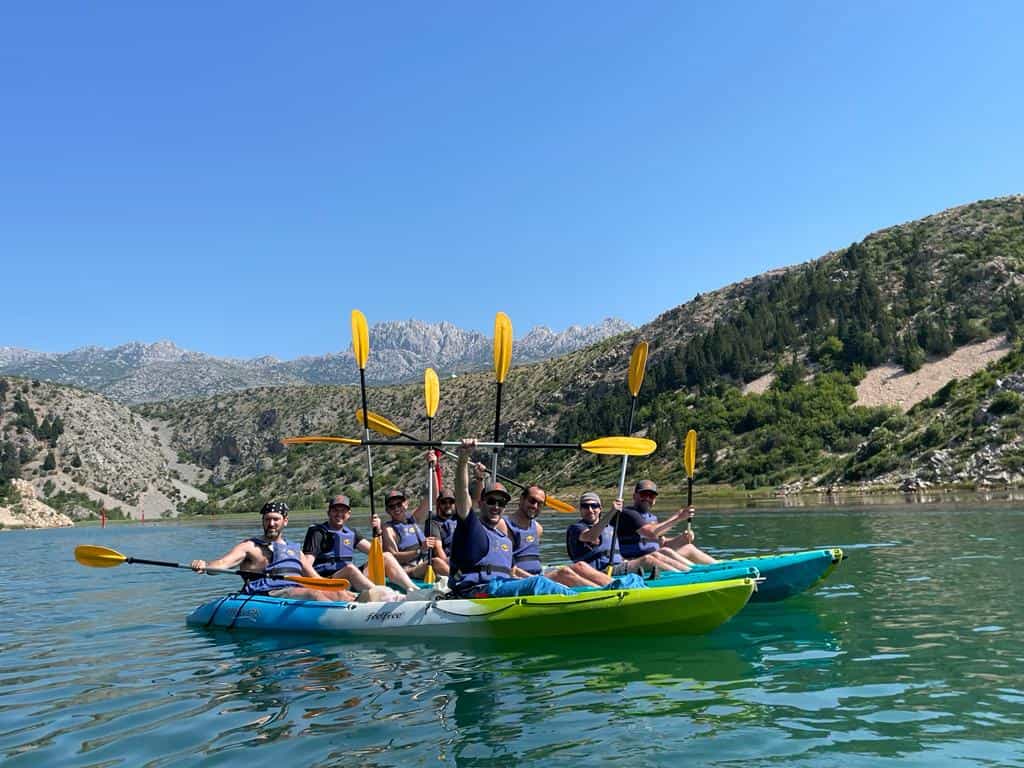 Kayaking in Croatia.