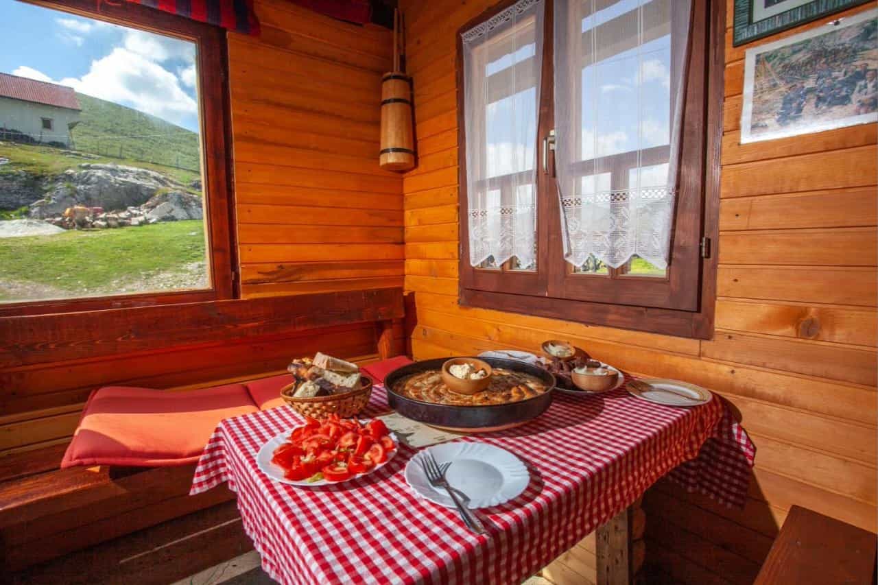 Food at Lukomir Pension, Bosnia. Photo: Host // Green Visions