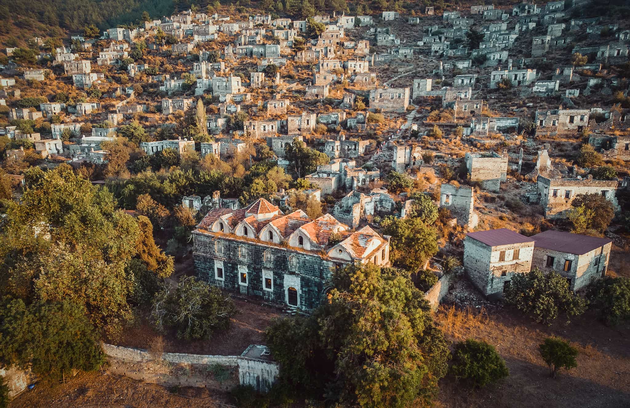 Ghost town of Kayakoy, Turkey, Seakayakoy