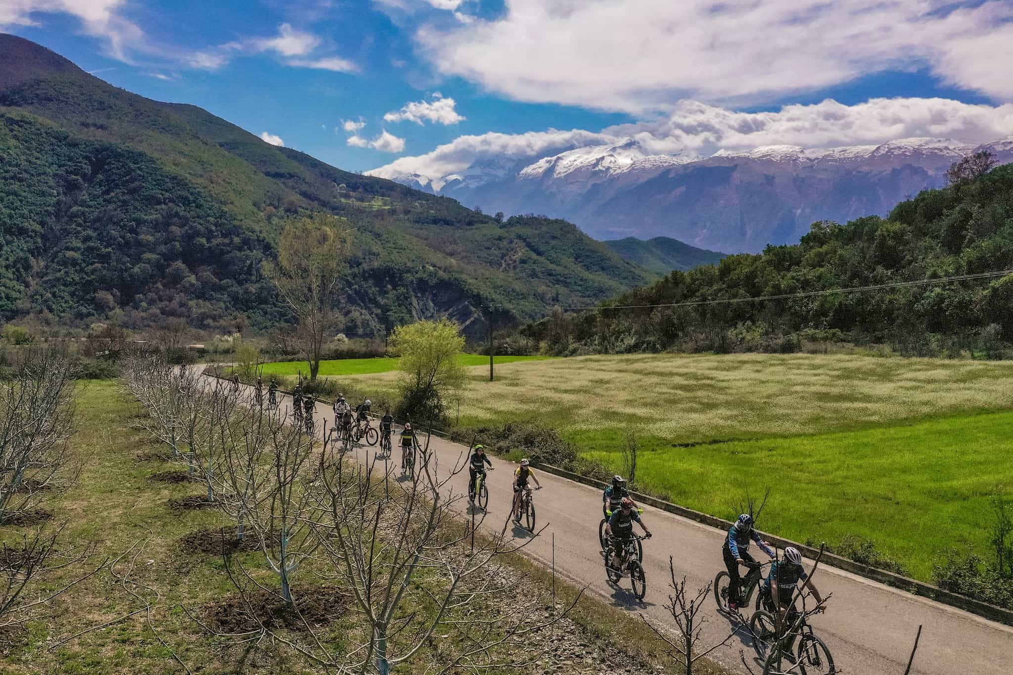 Cycling the countryside near Permet. Photo: Host/Albania Rafting