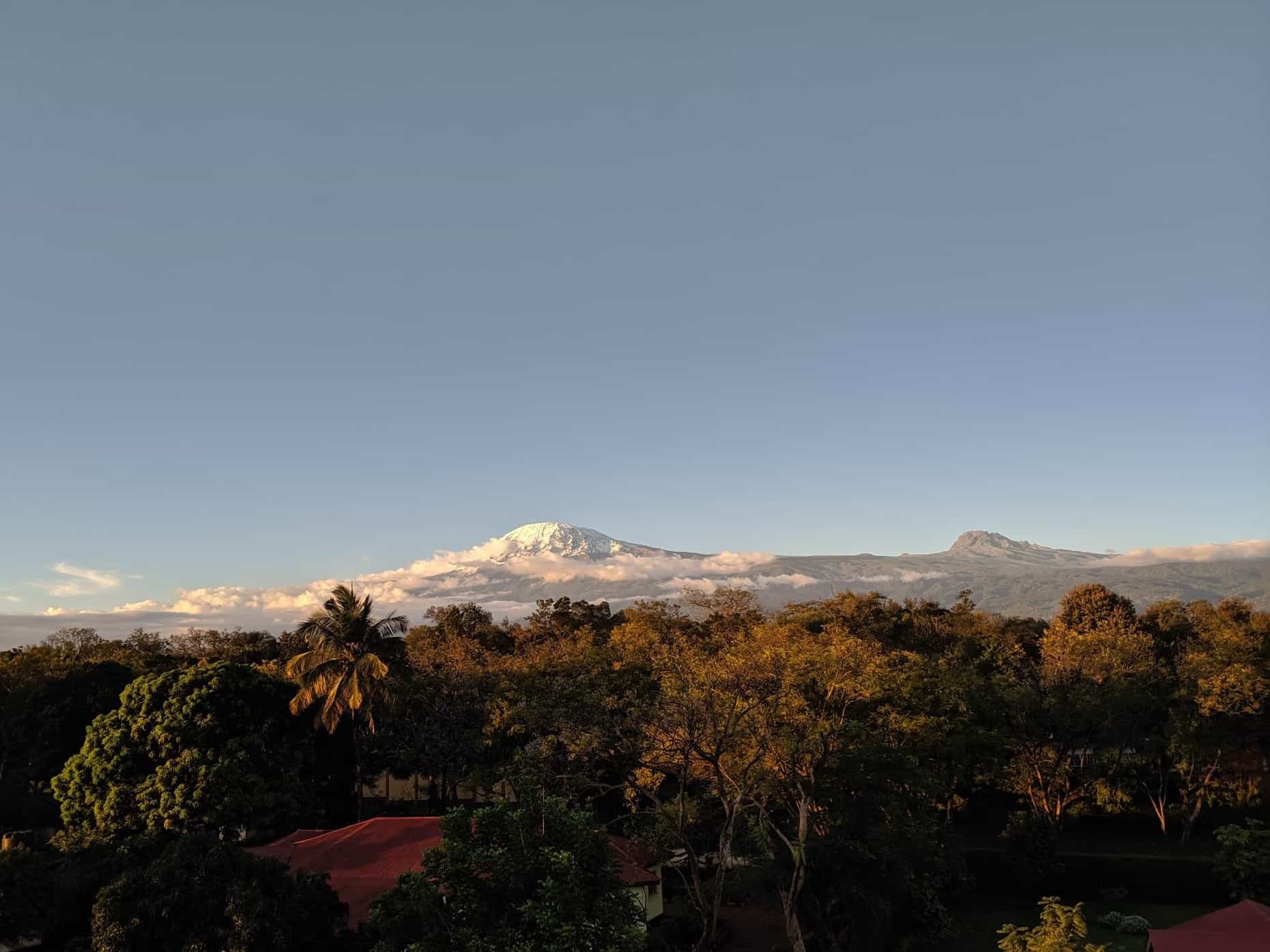 View of Kilimanjaro from Moshi, Tanzania. Photo: Customer/Chris Burge
