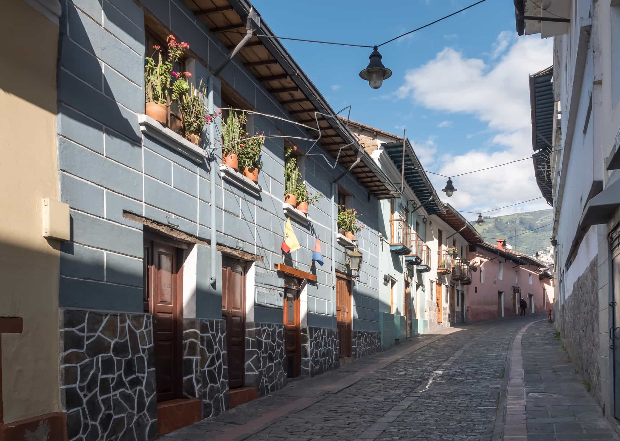 La Ronda Street in Quito, Ecuador.