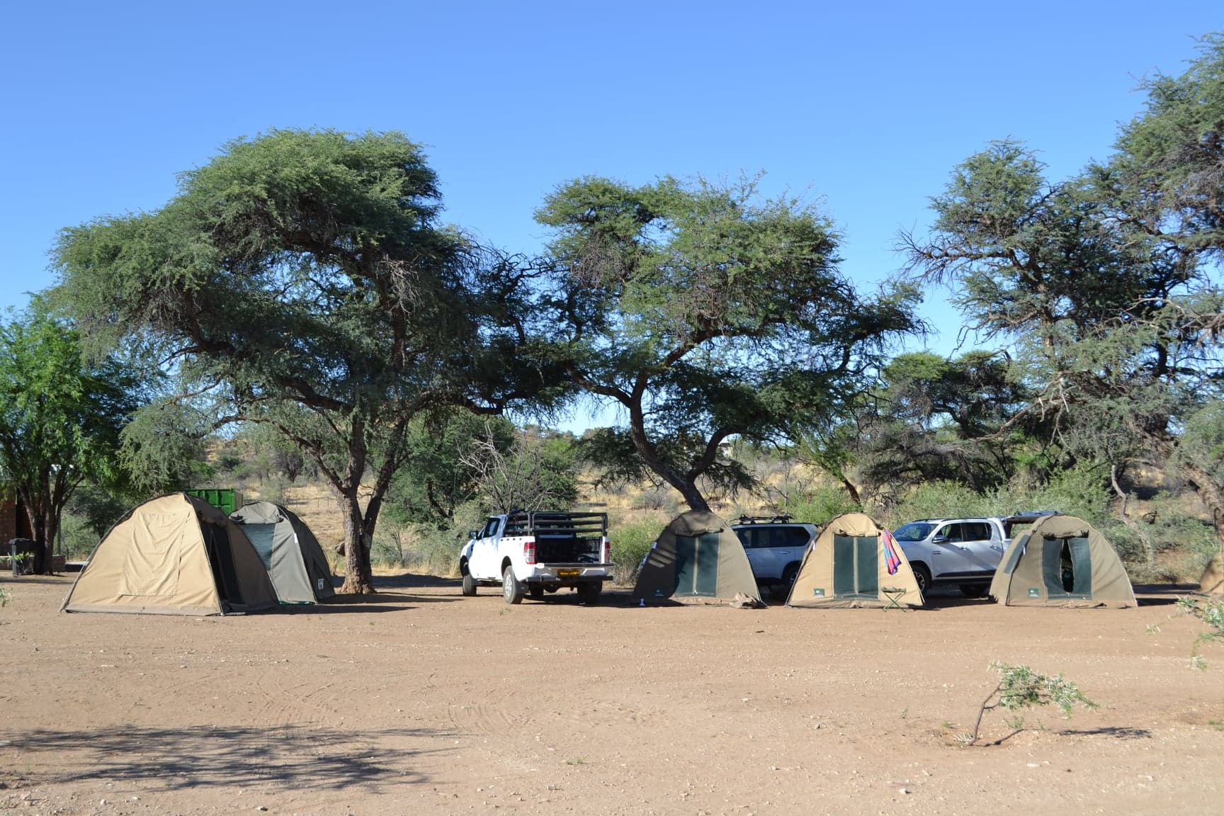 Campground at Etosha National Park in Namibia.