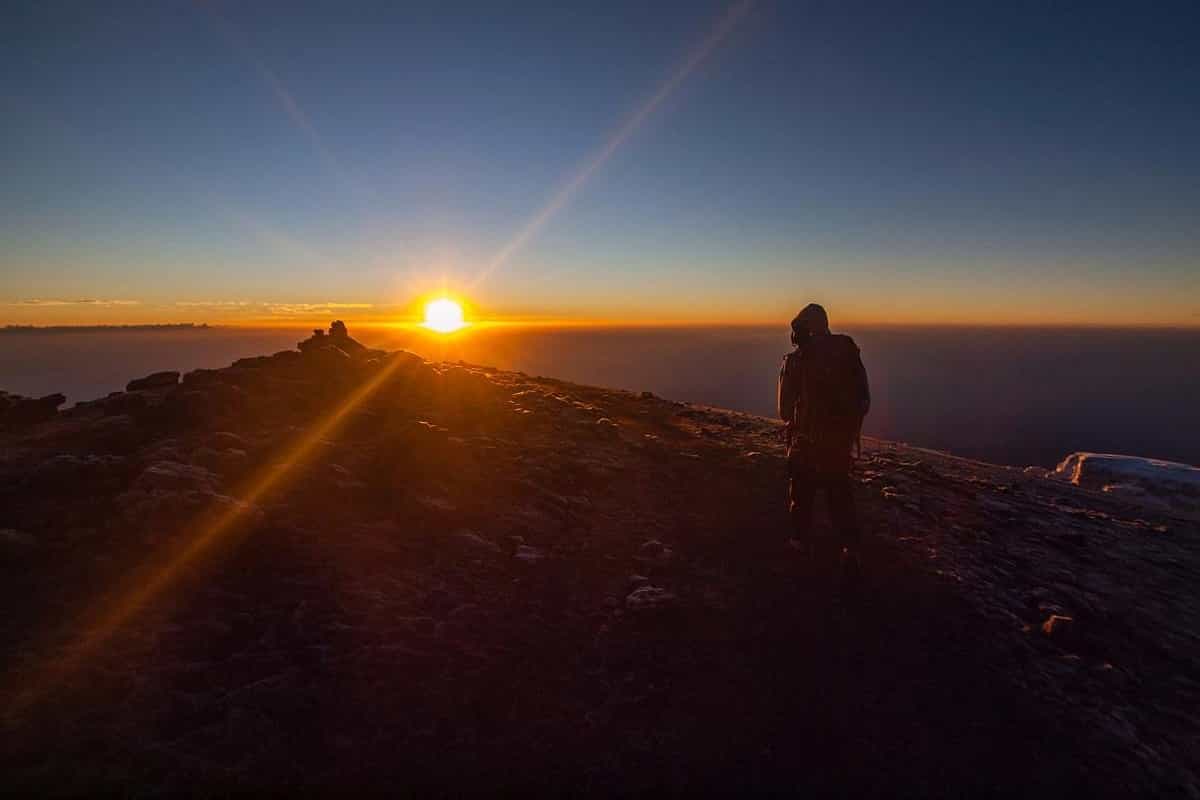 Sunrise on top of Kilimanjaro, Tanzania. Photo: Host/Ahsante Tours