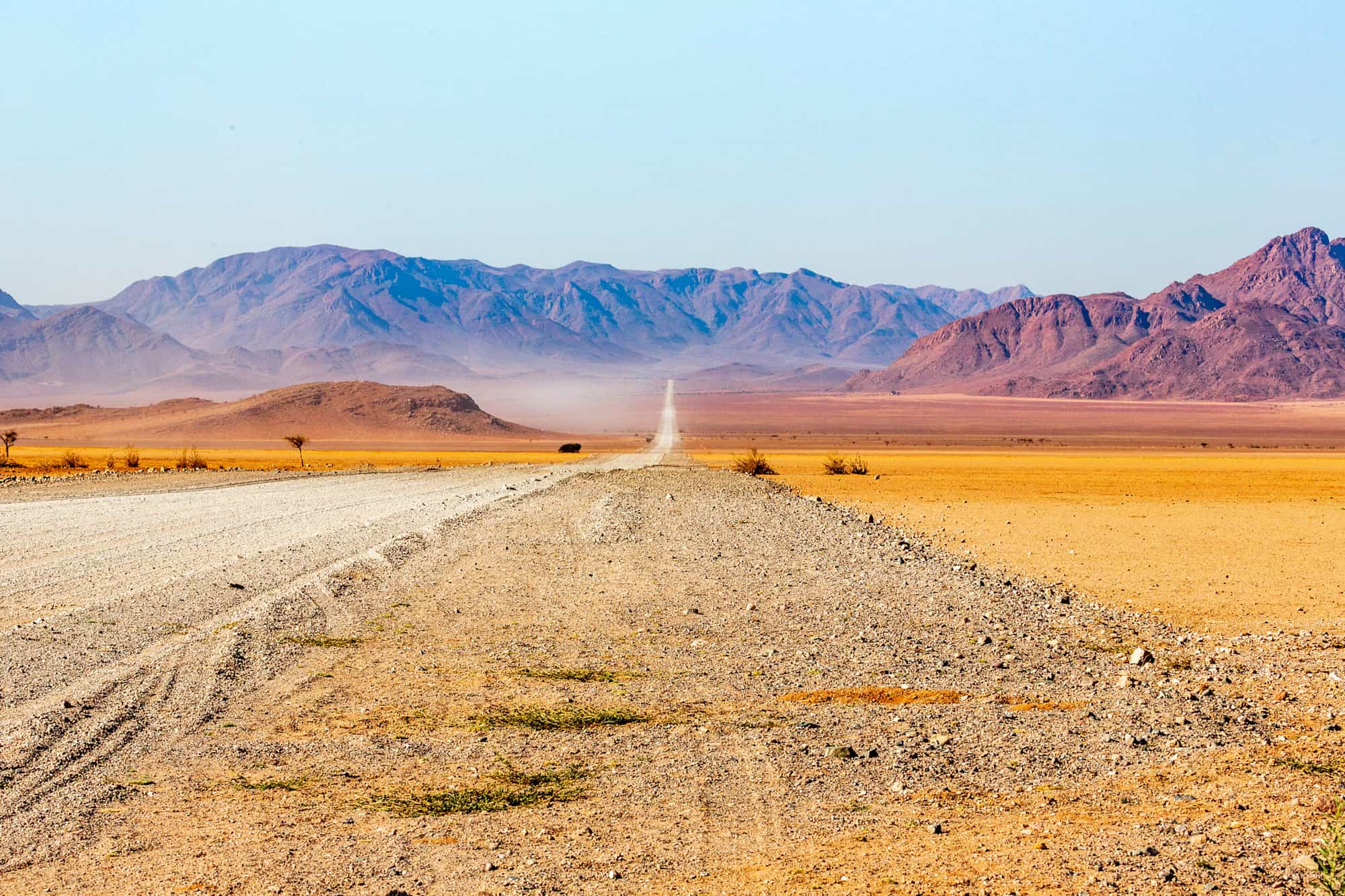 Road through the Namib Desert.