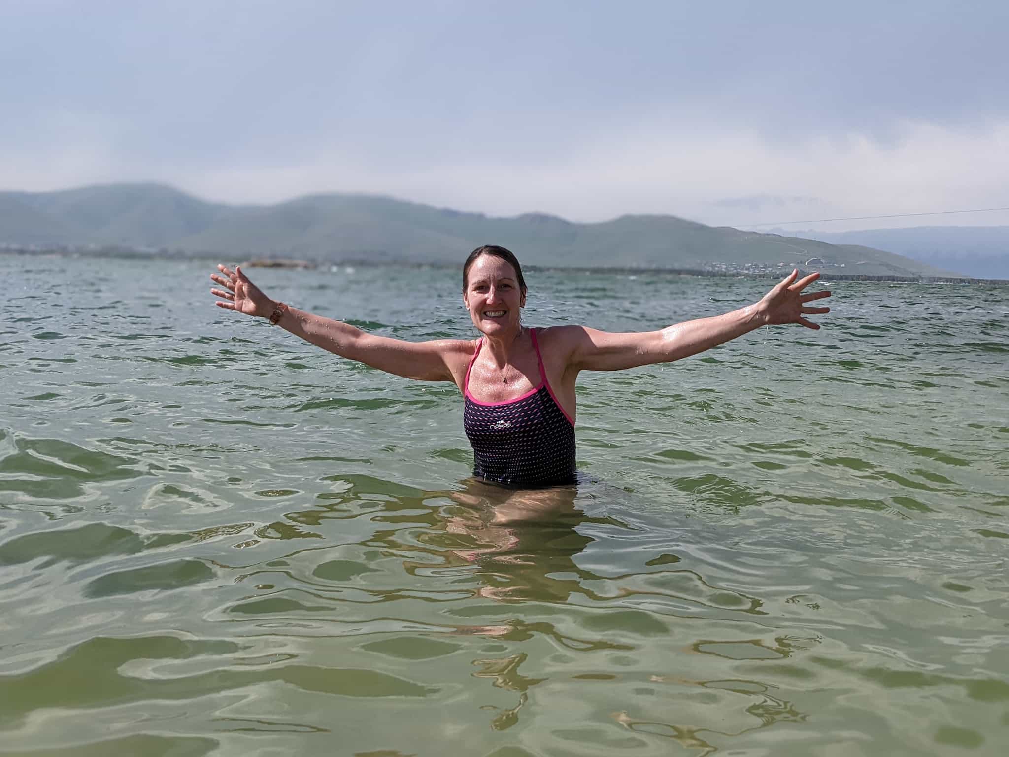 Lake Sevan Armenia swimming. Photo: Host/Arara Tours