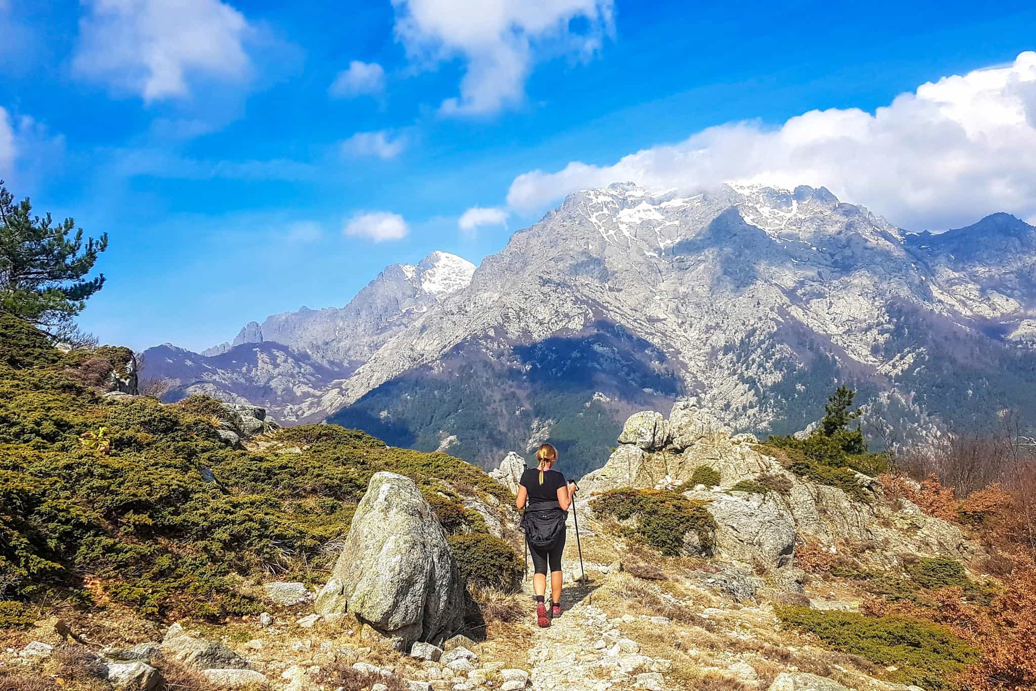 Hiker on the Corsica GR20