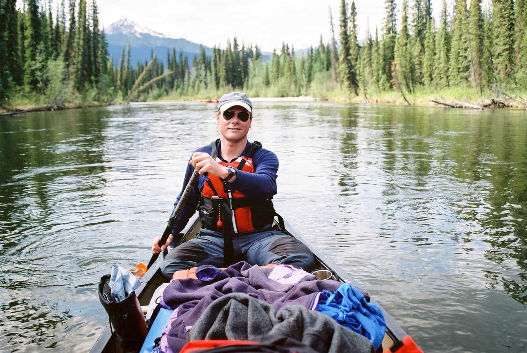 Yukon river canoe paddling Canada