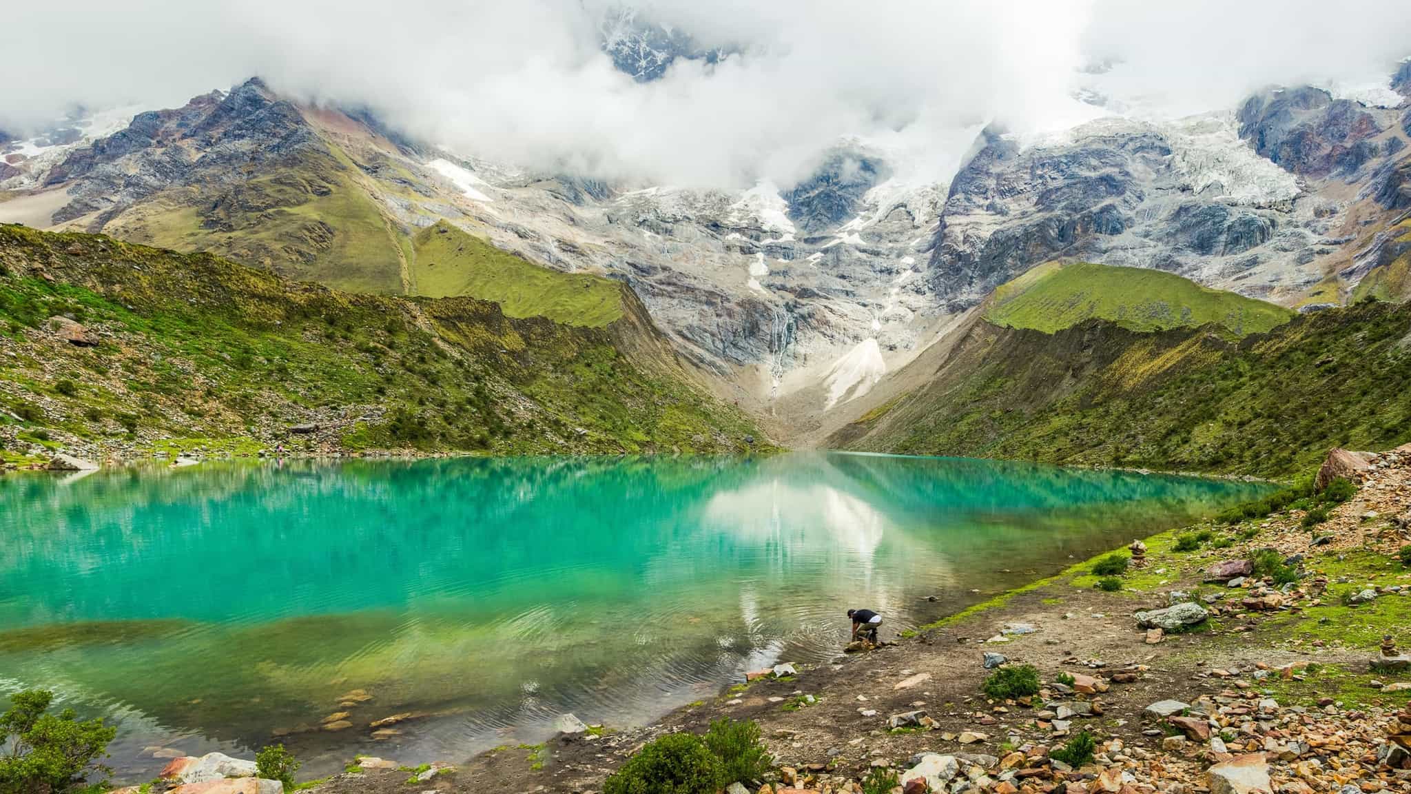 Humantay Lake on the Salkantay route to Machu Picchu in Peru.