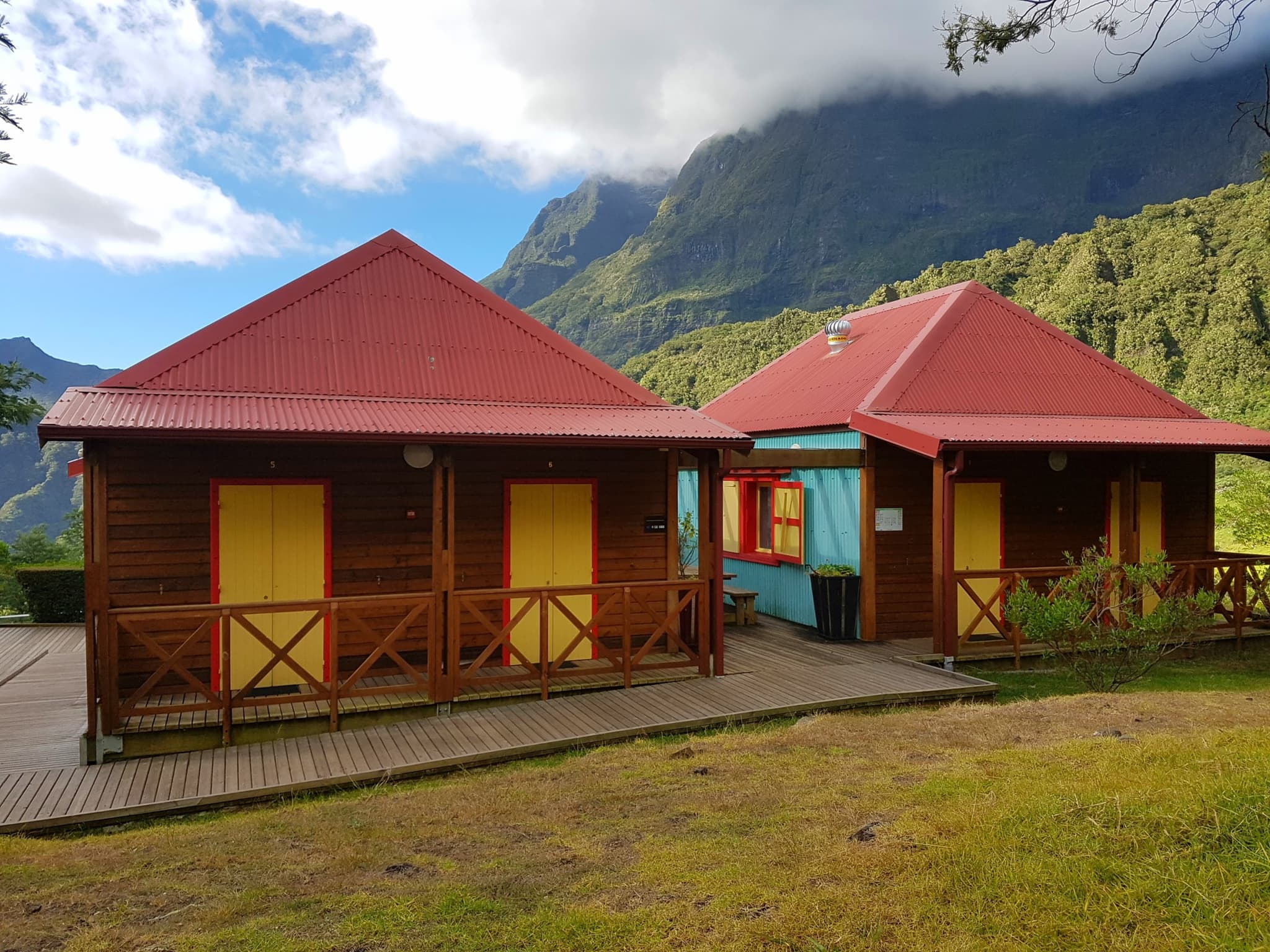 Mountain refuge, Mafate, Reunion.