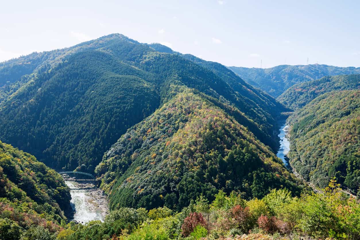 Mount Takao river valley, Kyoto, Japan
