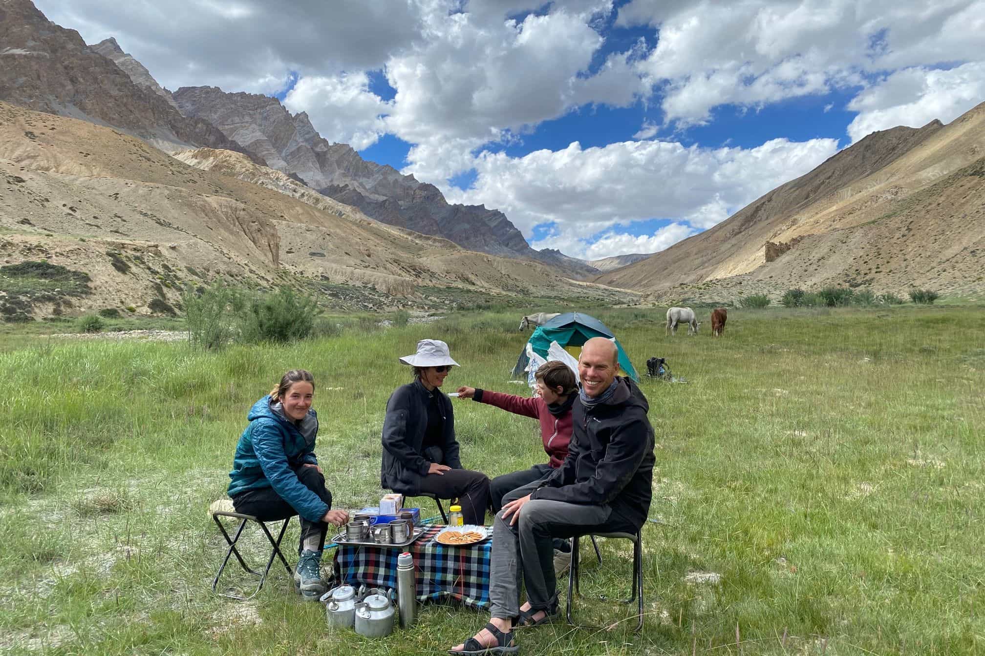 Camp snacks along the Markha Valley Trek, Ladakh, India. Photo: Host/Majestic Ladakh