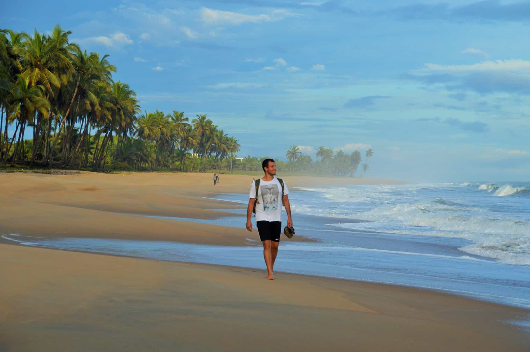 Walking Cape Coast beaches in Ghana. Photo: Much Better Adventures/Marta Marinelli