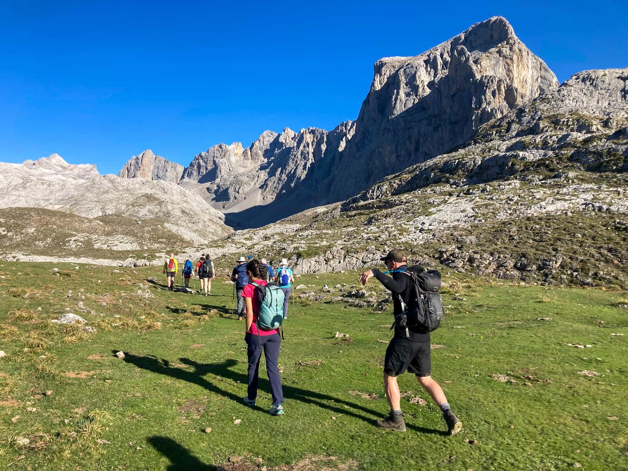 Hiking in the Picos de Europa, Spain.