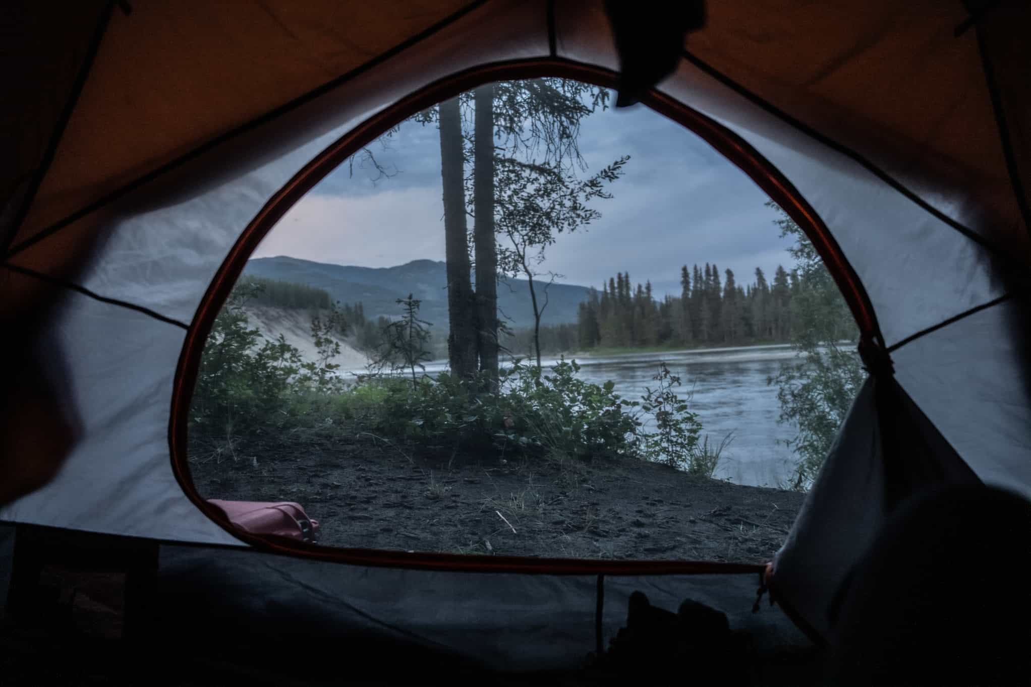 Camping on the Teslin River