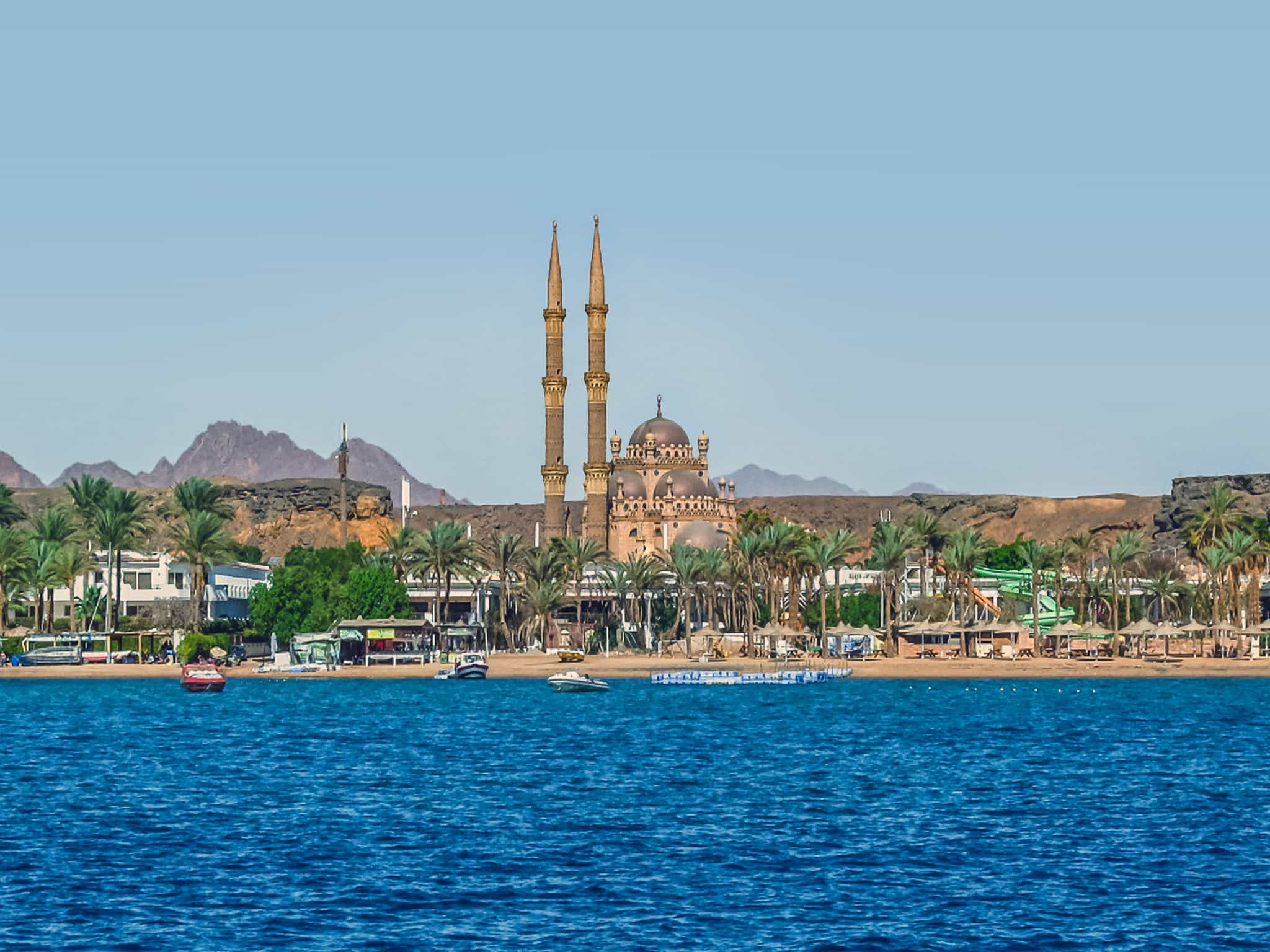 View of mosque in Sharm, Egypt, Getty