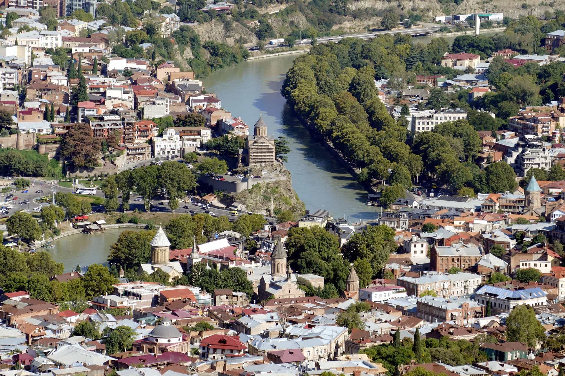 River running through Tbilisi