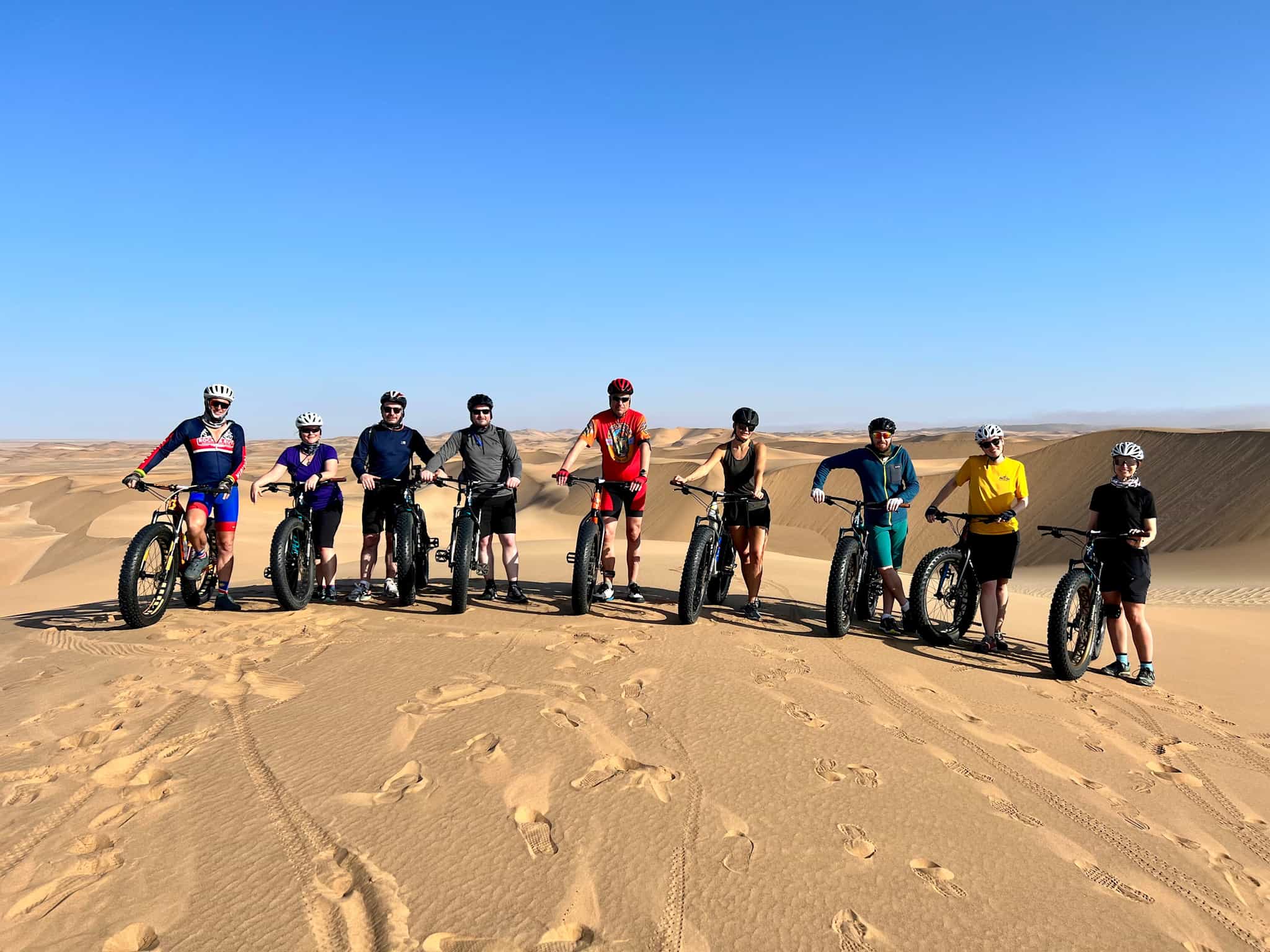 Cycling the dunes of Namibia. Photo: Customer/Daniel Moeller