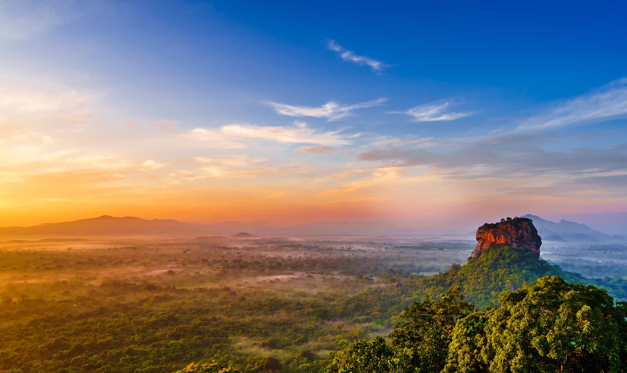 Sunrise view to Sigiriya, Sri Lanka. Photo: GettyImages-1133441880