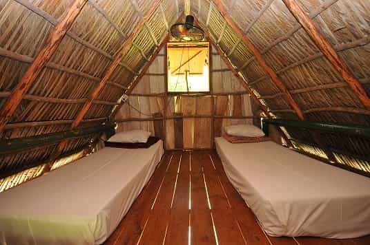 Inside stilted hut, Complejo Las Terrazas, Cuba. Photo: Host/Cubania