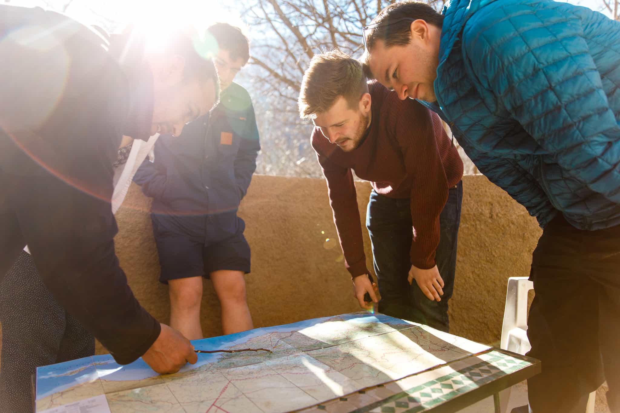 Group briefing, Morocco