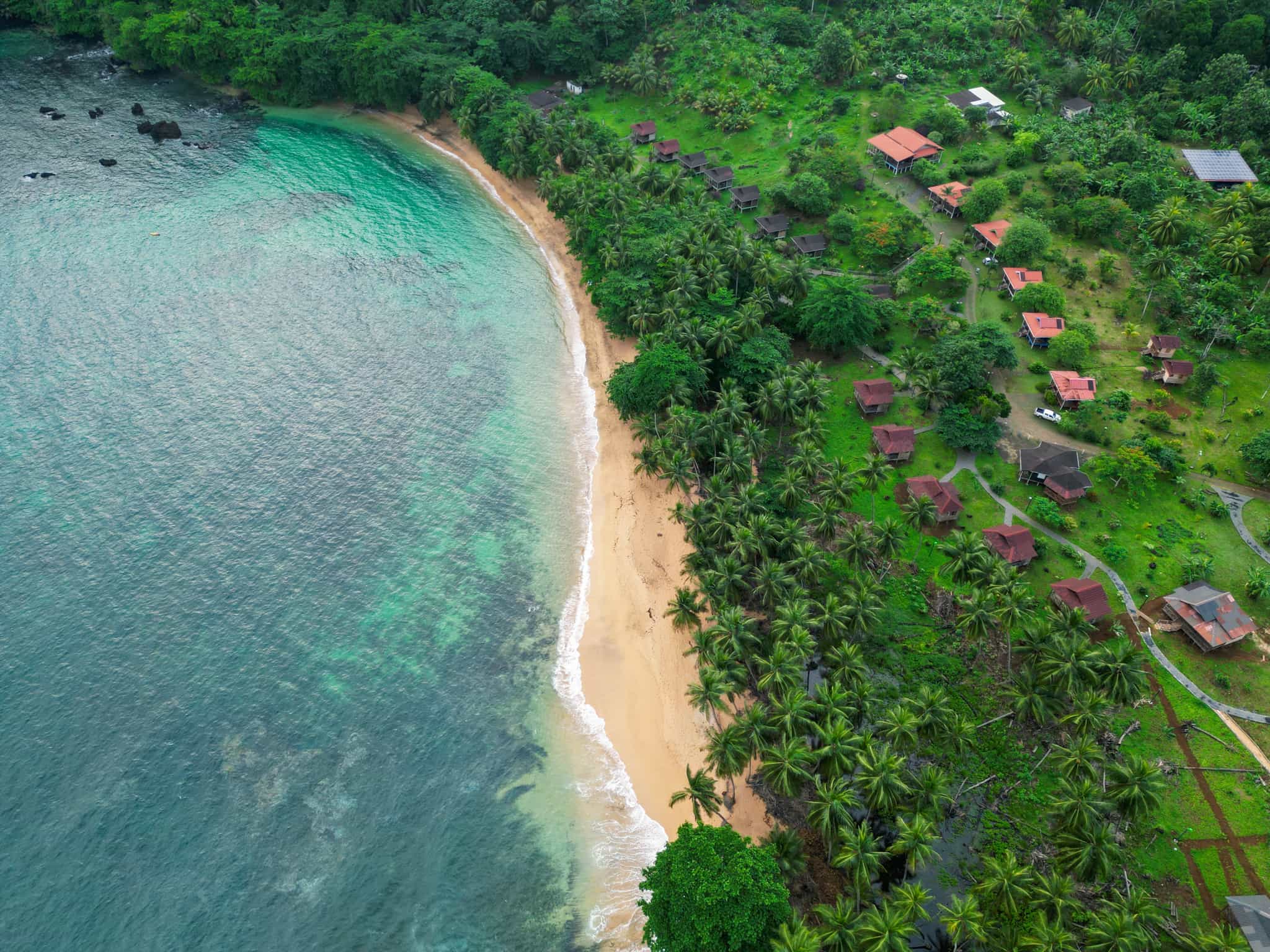 Praia Inhame ecolodge, Sao Tome