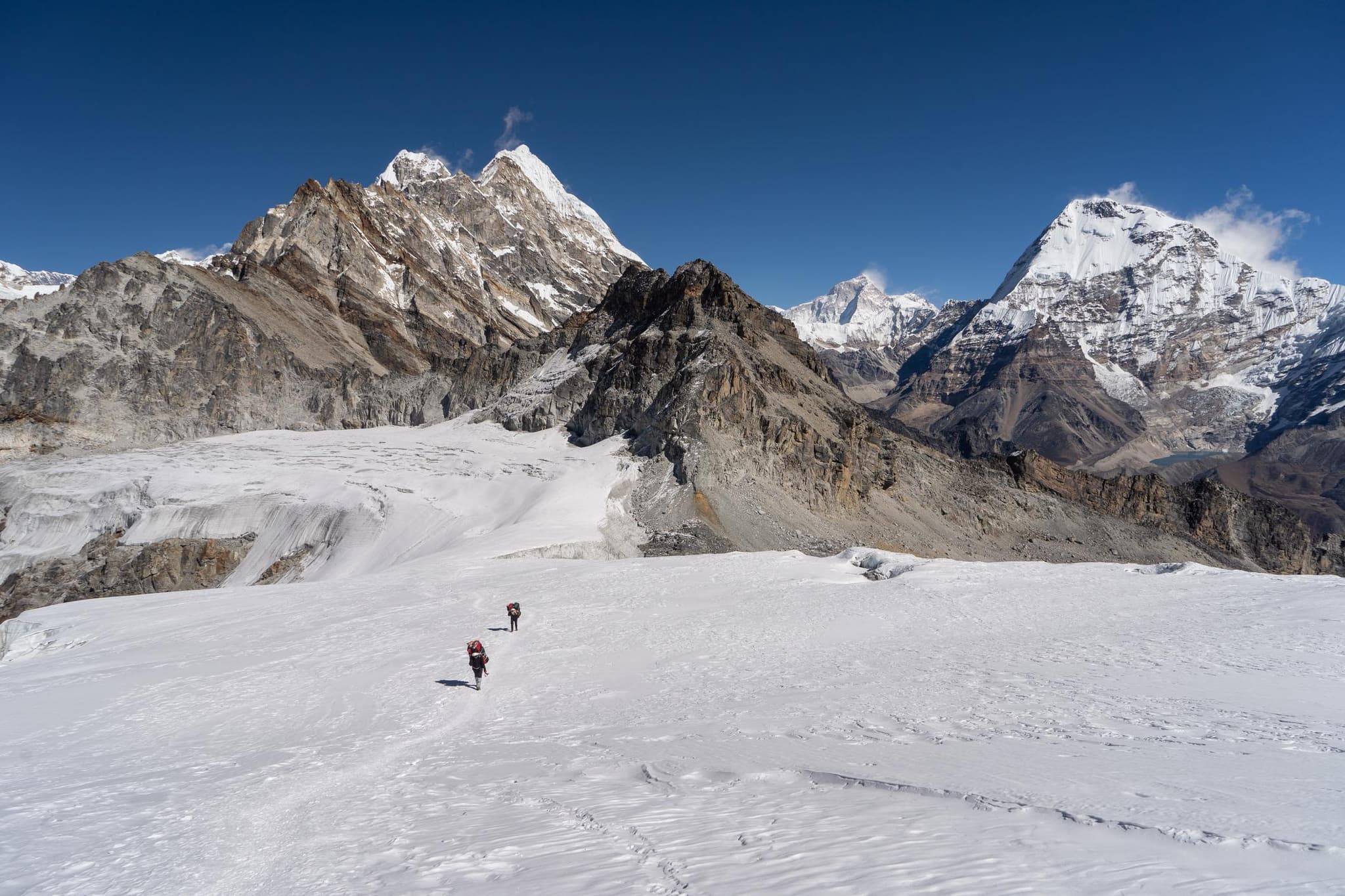 A picture of two hikers on their way to Mera Peak - Getty