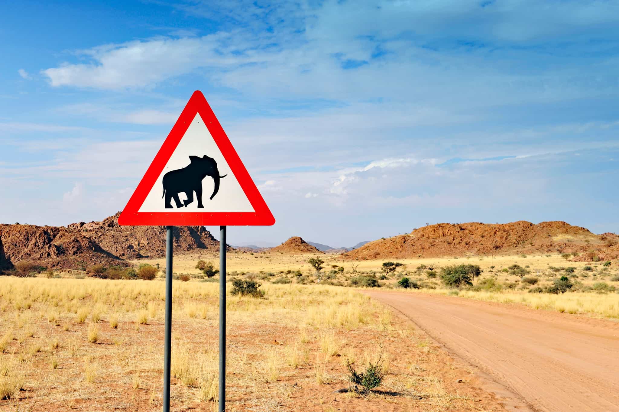 Road sign, Namibia