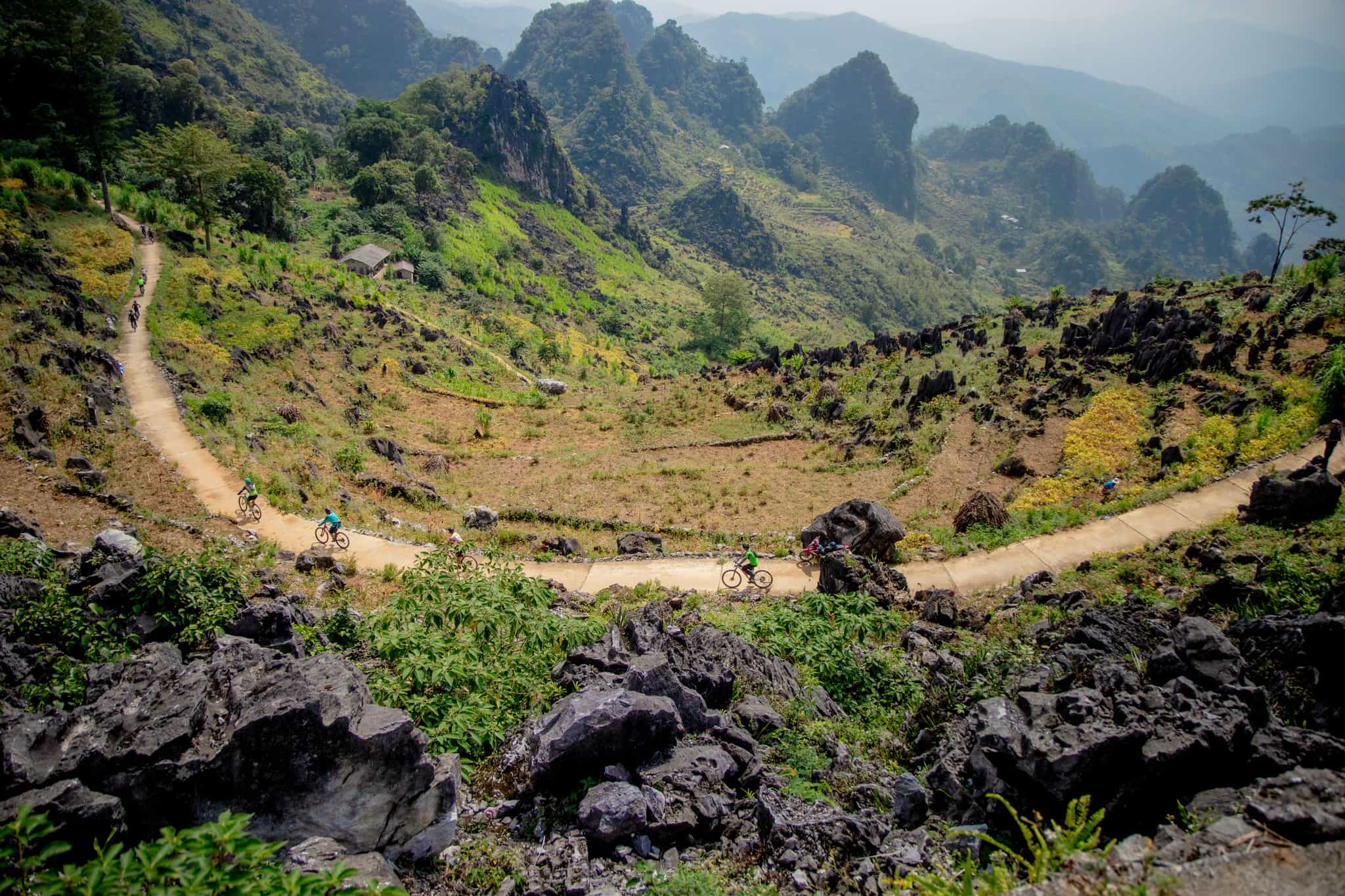 Aerail shot, Cycling Northern Vietnam Photo:Host/Mr Biker Saigon