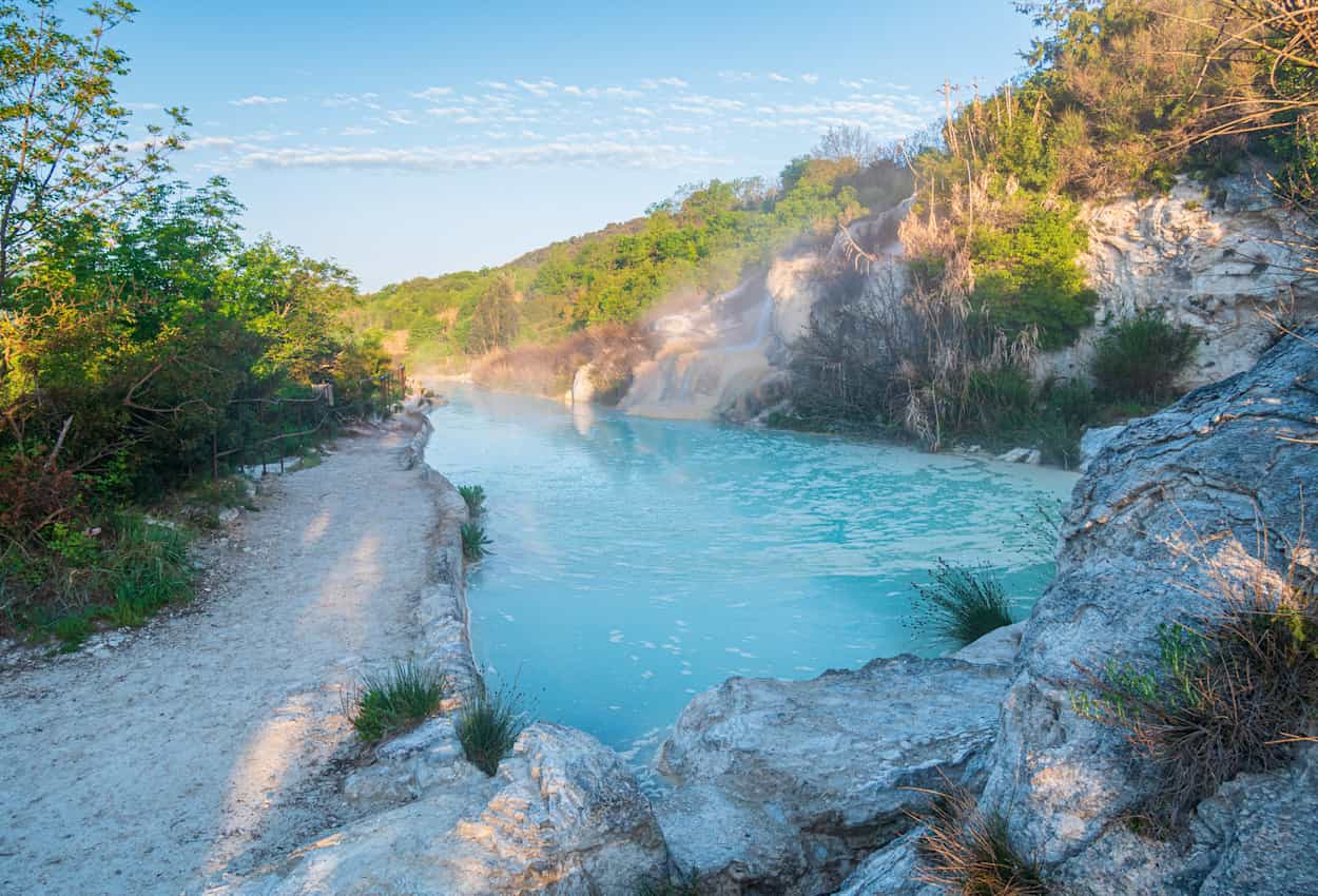 Bagno Vignoni natural springs, Parco dei Mulini.