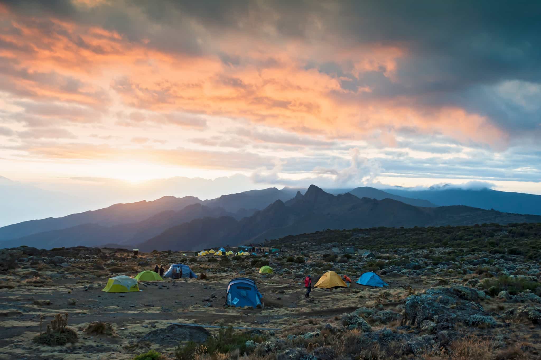 Shira Camp, Lemosho Route, Kilimanjaro. Photo: GettyImages-174766986