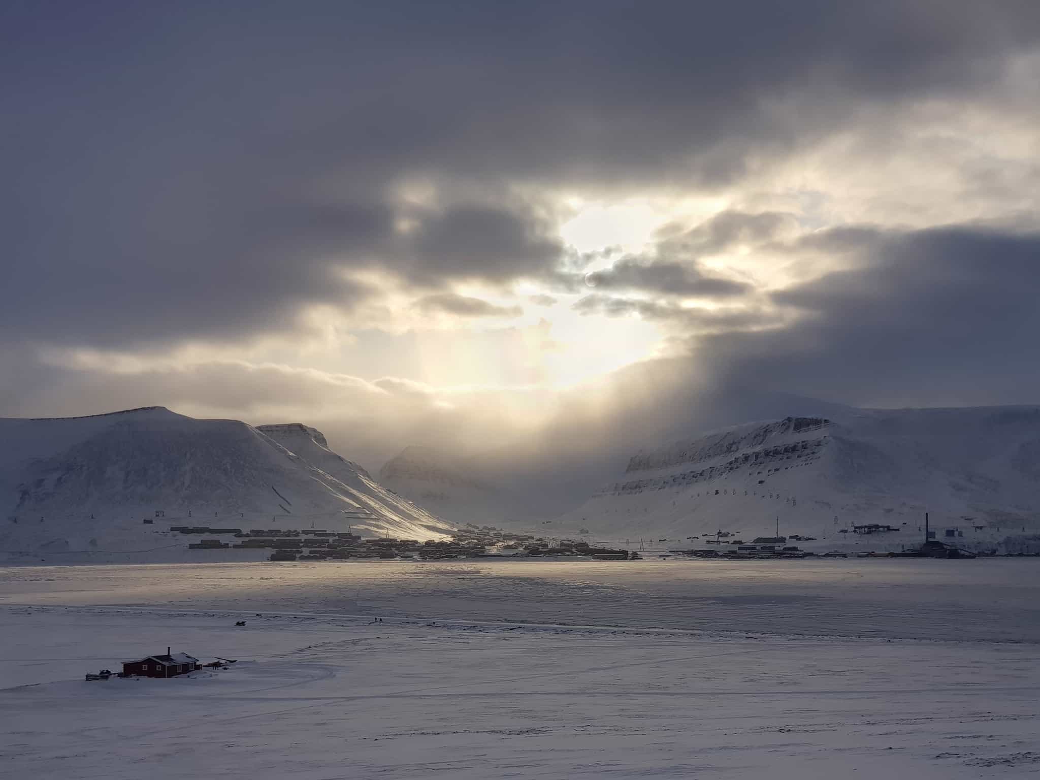 View of Longyearbyen, Svalbard, Norway