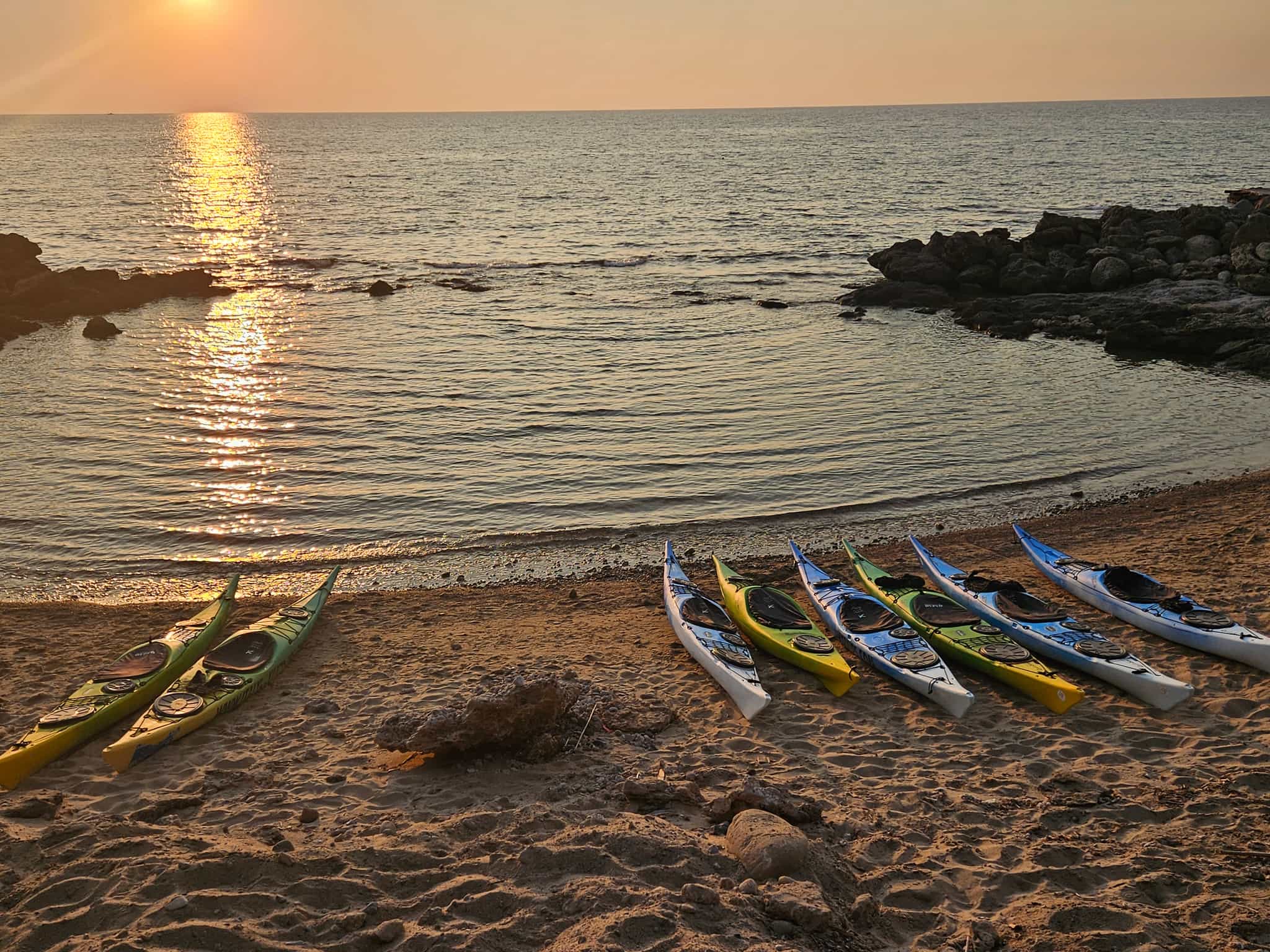 Sunset and kayaks, Genius Loci