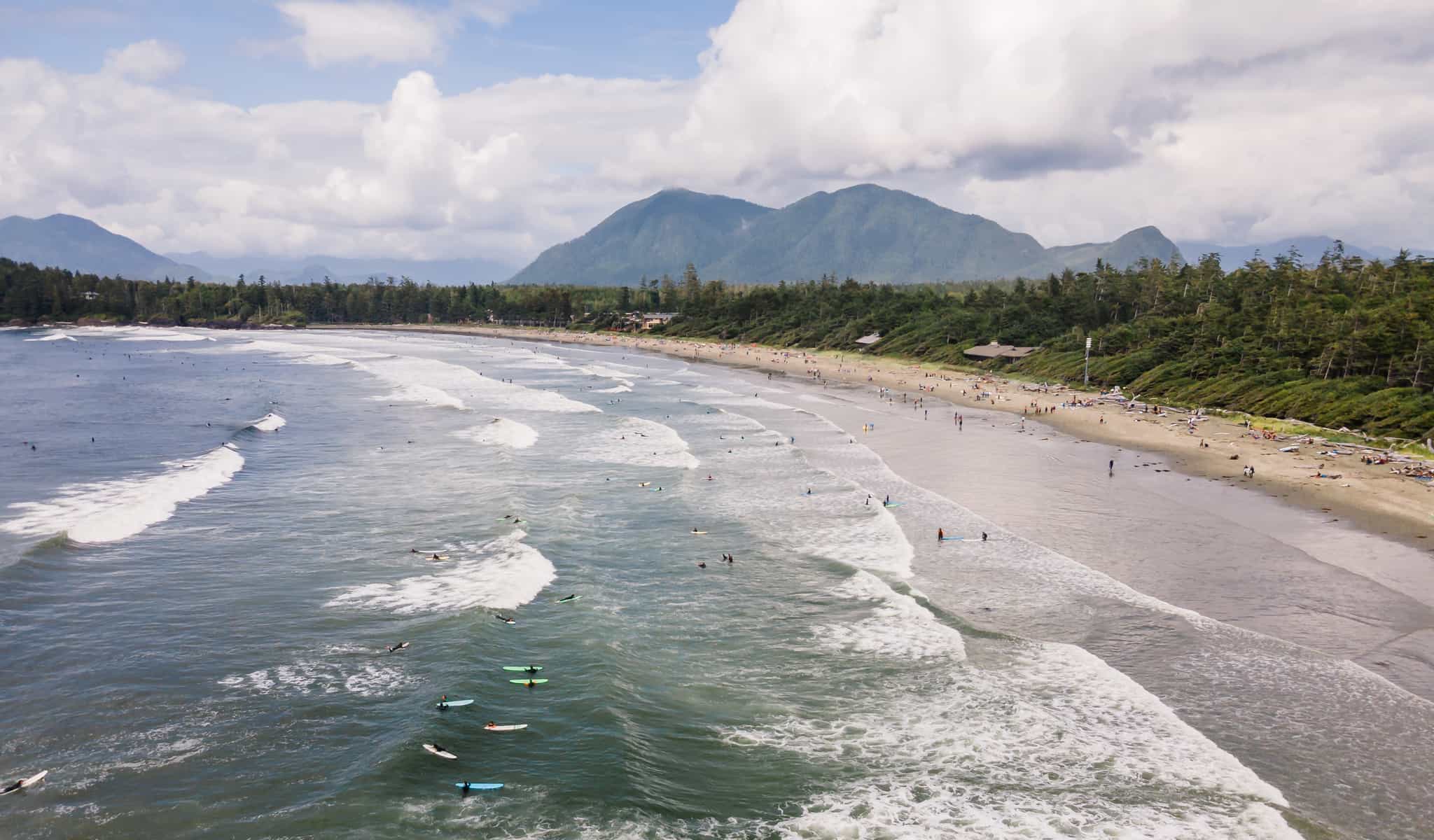 Surfing Tofino, Vancouver Island, Canada. Photo: shutterstock_1808843443