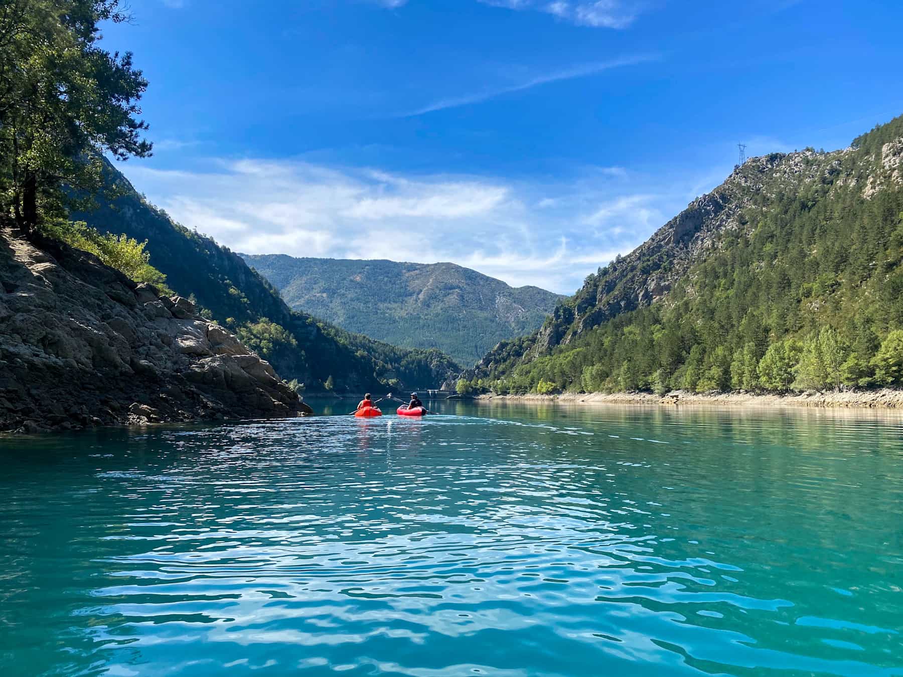 Packrafting Lac St Croix, France. Photo: Host / Blue Secret