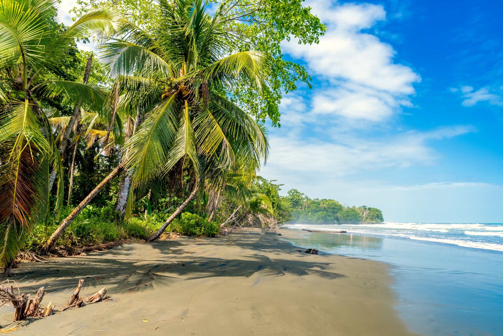 Playa Negra - black beach at Cahuita, Limon - Costa Rica GettyImages-687187892