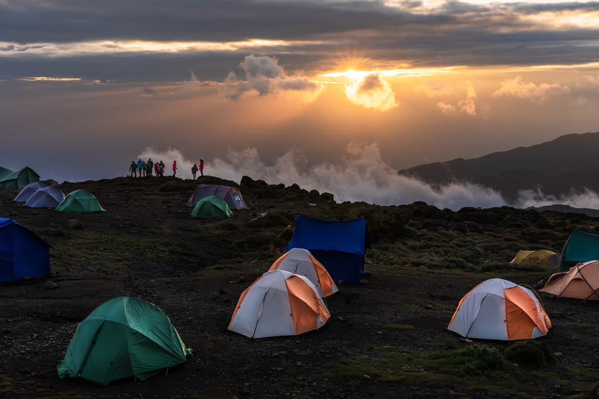 Shira Camp on the Machame Route up Mount Kilimanjaro, Tanzania. Photo: GettyImages-1133860865