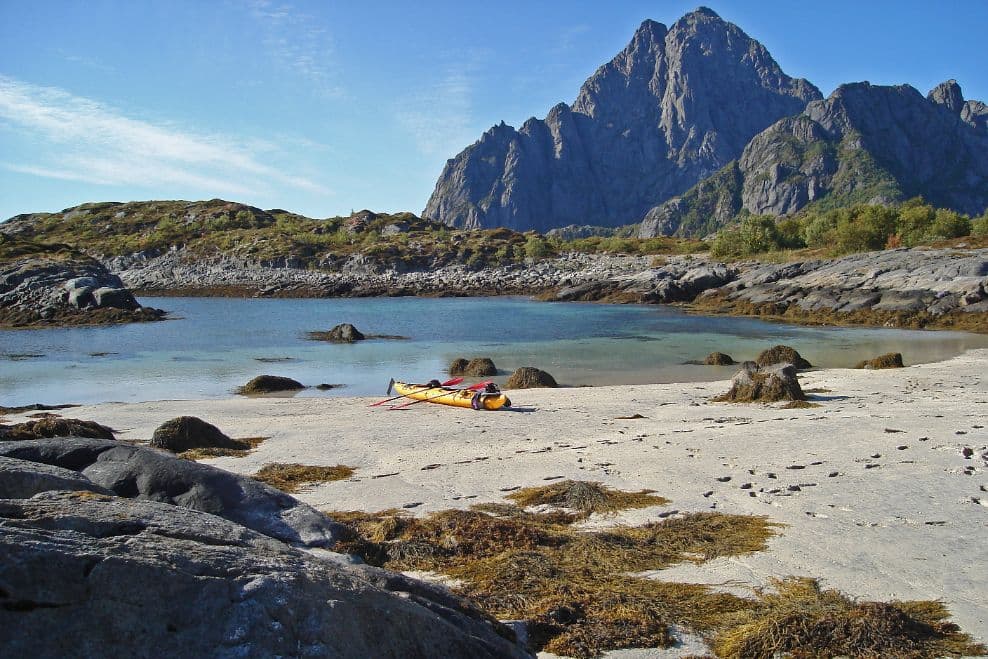n empty beach in the Lofoten Islands. Photo: Getty