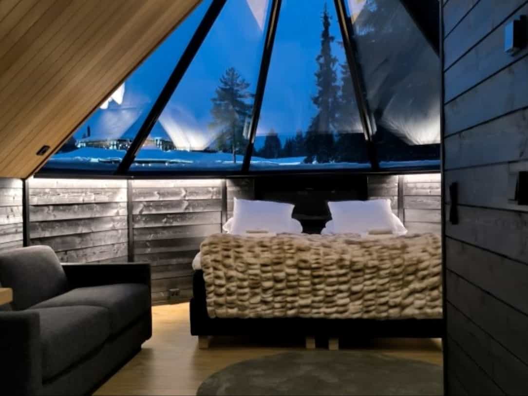 Inside the Aurora Cabins in Pyha, Finland