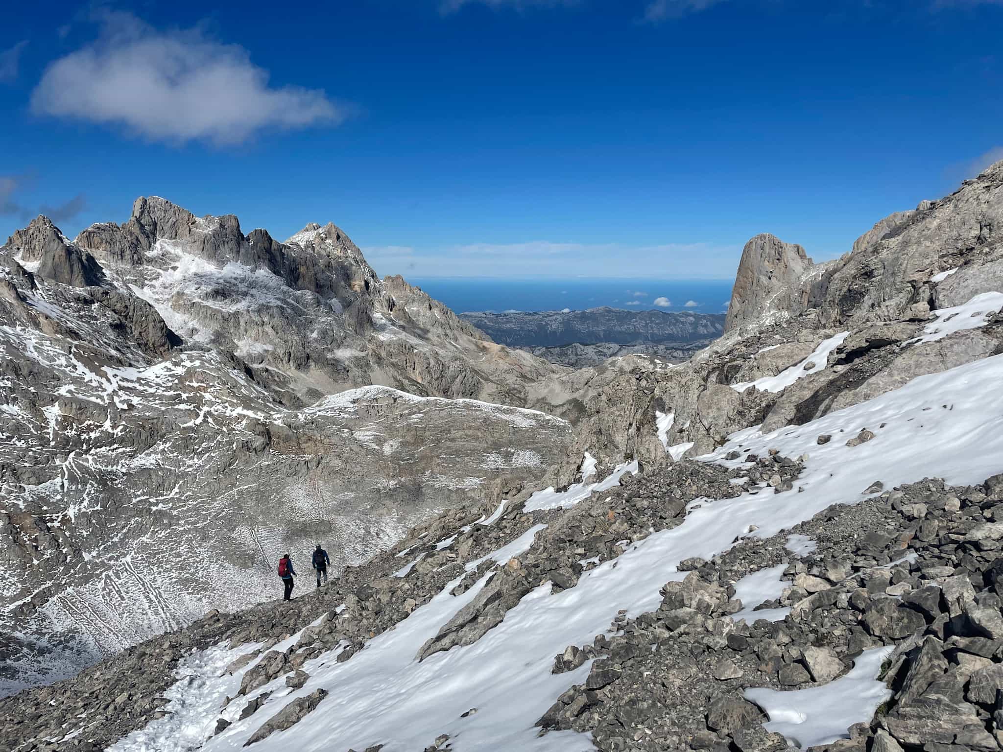 On the way to Horcados Rojos summit in the Picos de Europa, Spain.