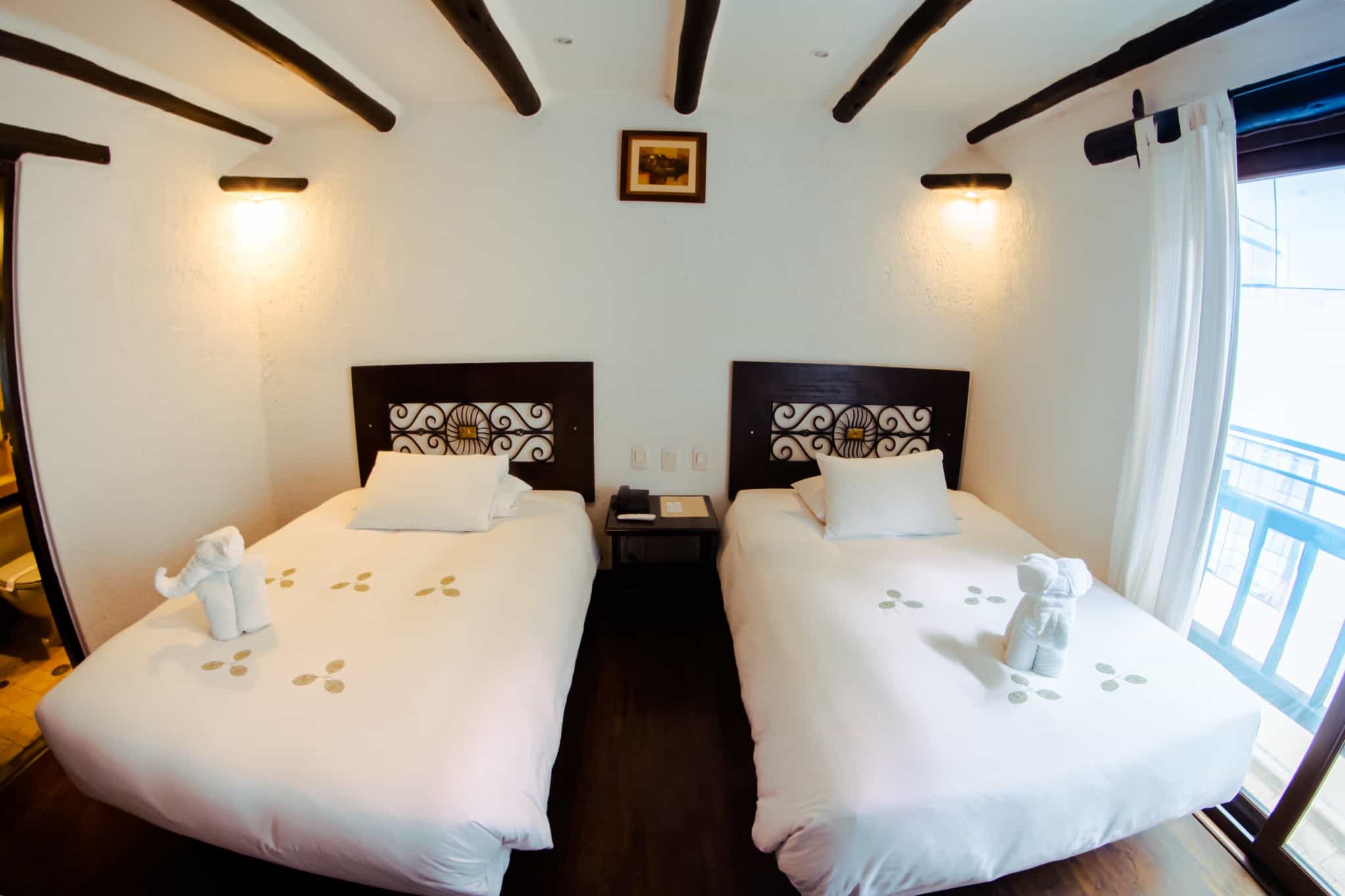Twin room at Hatun Inti, Aguas Calientes, Peru