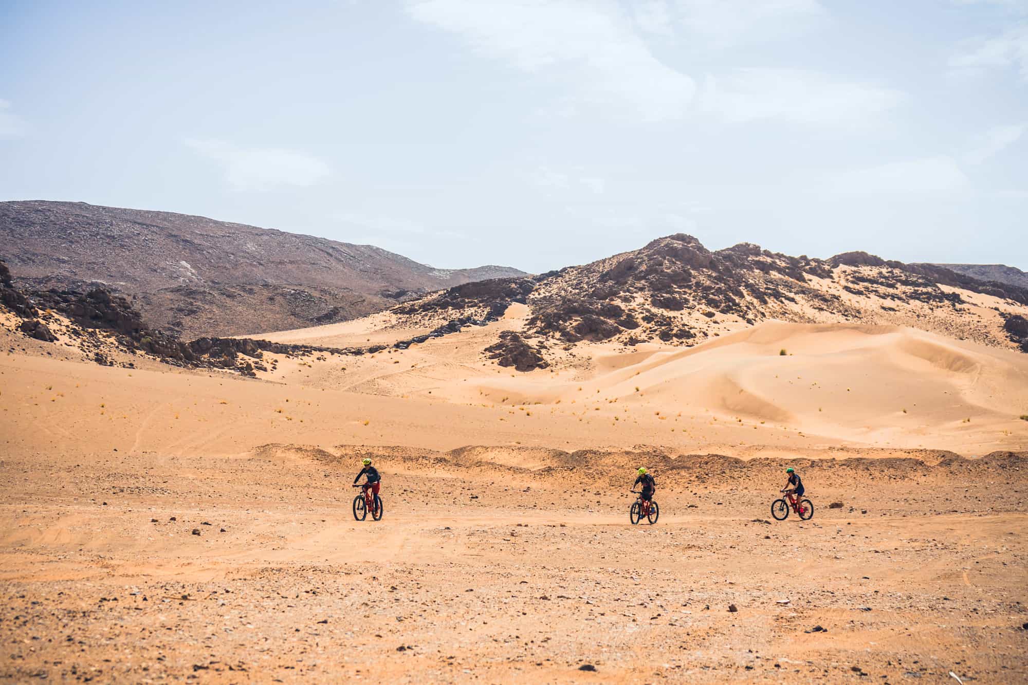 Cycle Sahara desert, Morocco. Photo: Host/Mountain Bike Morocco