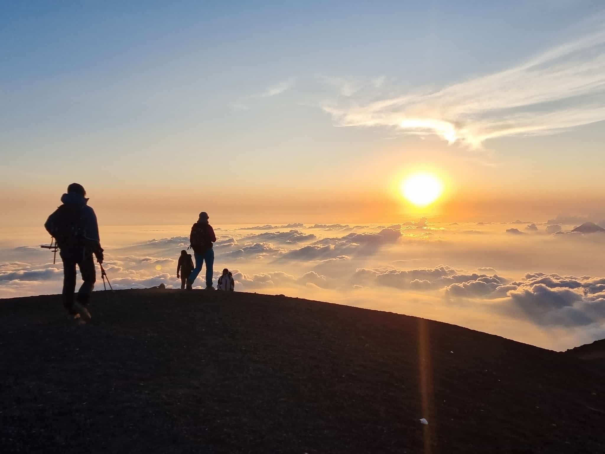 Sunset at the summit of Acatenango, Guatemala. Photo: Marta Marinelli